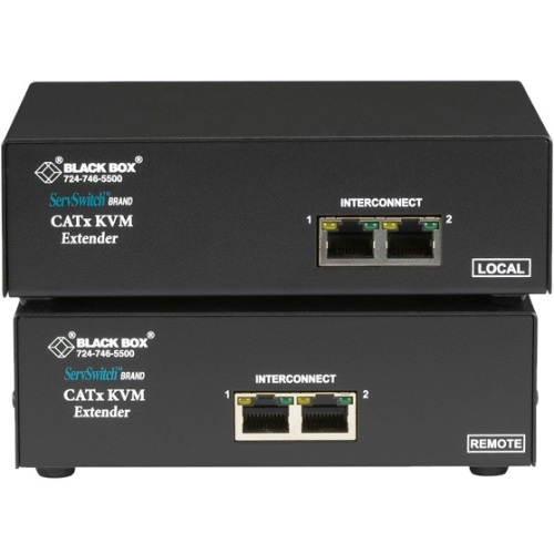 Black Box ServSwitch CATx USB KVM Extender, Dual-Head VGA with Serial and Audio ACU6222A
