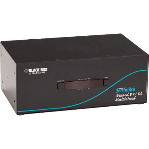 Black Box ServSwitch Wizard Dual-Link DVI Tri-Head with USB True Emulation KV2304A