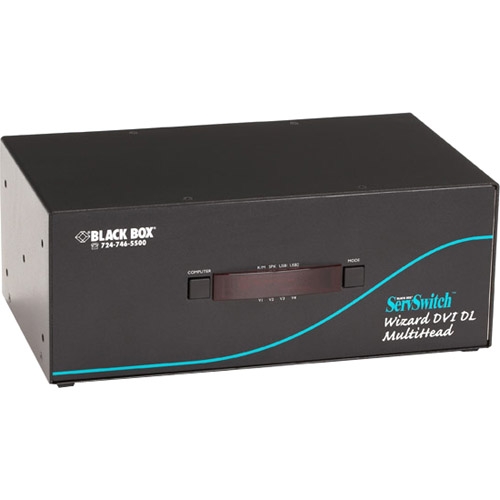 Black Box ServSwitch Wizard Dual-Link DVI Quad-Head with USB True Emulation KV2404A