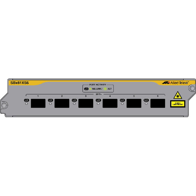 Allied Telesis 6-Port 10GbE SFP+ Ethernet Line Card AT-SBX81XS6