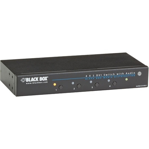 Black Box 4 x 1 DVI Switch with Audio AVSW-DVI4X1