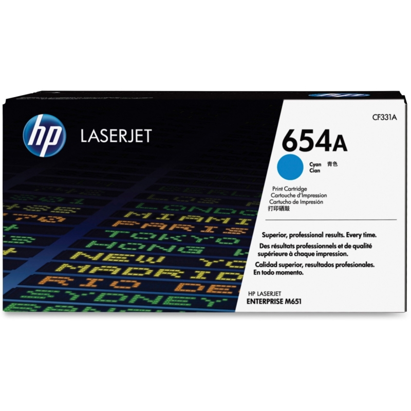 HP Cyan Original LaserJet Toner Cartridge CF331A HEWCF331A 654A