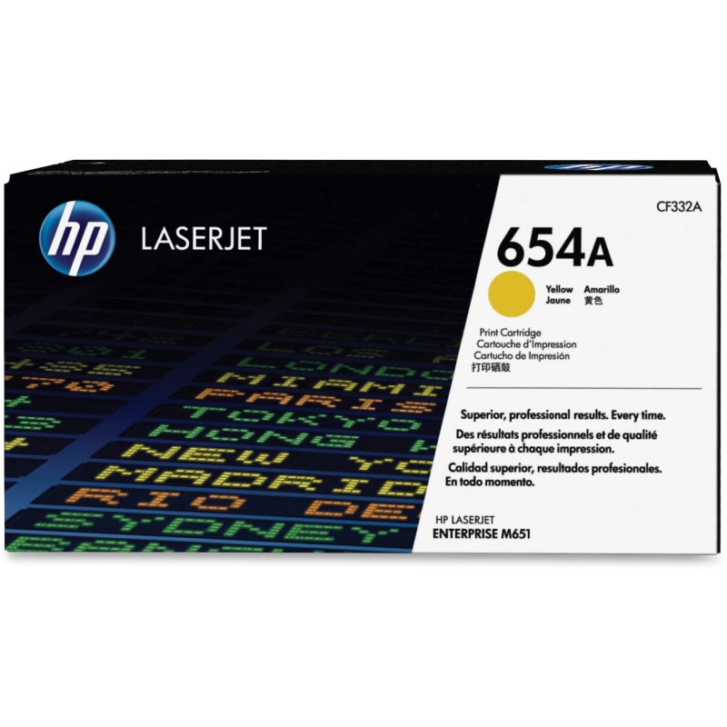 HP Yellow Original LaserJet Toner Cartridge CF332A HEWCF332A 654A