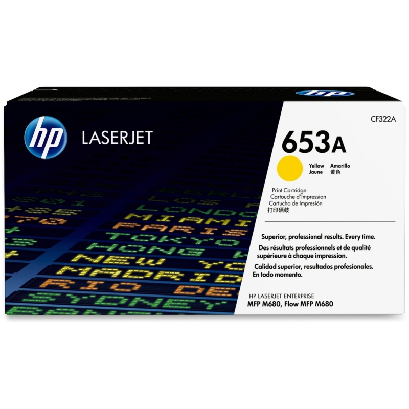 HP Yellow Original LaserJet Toner Cartridge CF322A HEWCF322A 653A