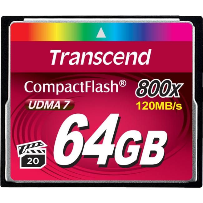 Transcend 64GB 800x Premium Compact Flash Card TS64GCF800