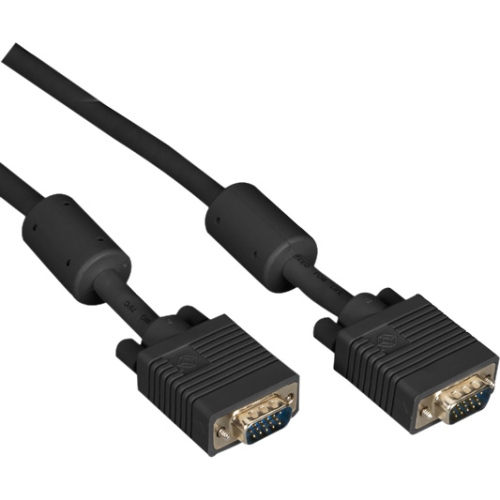Black Box VGA Video Cable with Ferrite Core, Black, Male/Male, 20-ft. (6.0-m) EVNPS06B-0020-MM