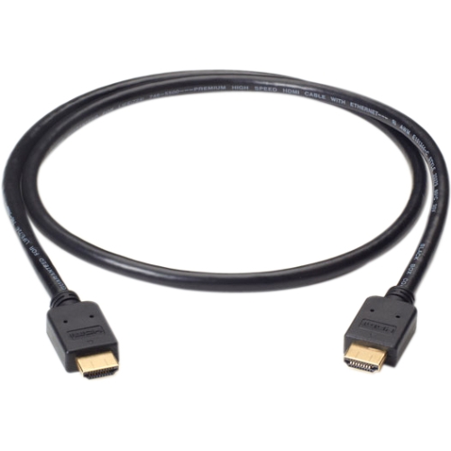 Black Box Premium High-Speed HDMI Cable with Ethernet, Male/Male, 2-m (6.5-ft.) VCB-HDMI-002M