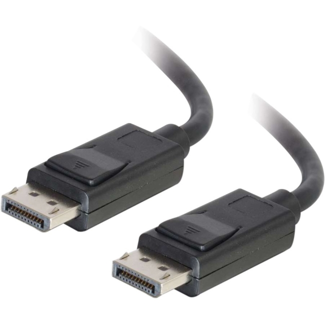 C2G 3ft DisplayPort Cable with Latches M/M - Black 54400