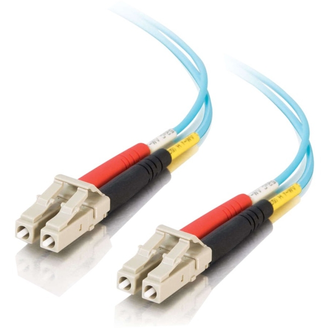 C2G 50m LC-LC 10Gb 50/125 OM3 Duplex Multimode PVC Fiber Optic Cable - Aqua 01122