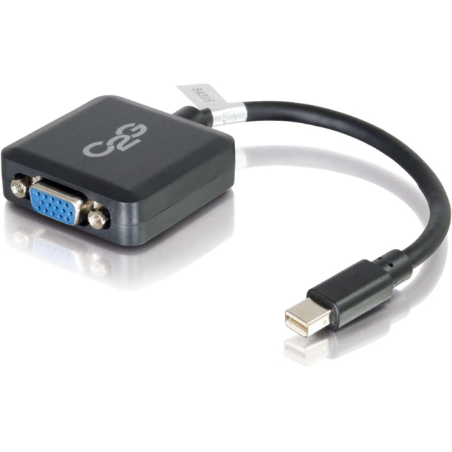 C2G 8in Mini DisplayPort Male to VGA Female Adapter Converter - Black 54315