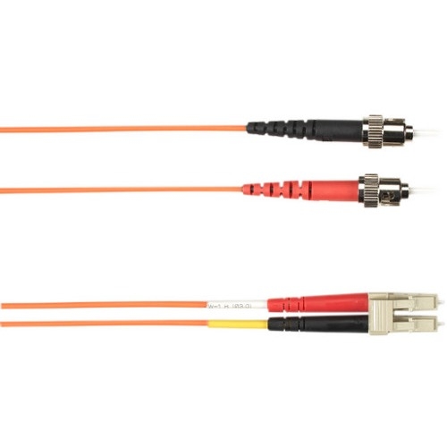 Black Box 2-m, ST-LC, 62.5-Micron, Multimode, PVC, Orange Fiber Optic Cable FOCMR62-002M-STLC-OR