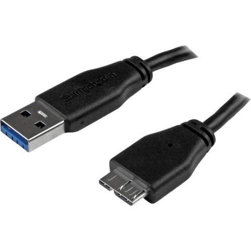 StarTech.com 2m (6ft) Slim SuperSpeed USB 3.0 A to Micro B Cable - M/M USB3AUB2MS