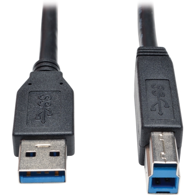 Tripp Lite USB 3.0 SuperSpeed Device Cable (AB M/M) Black, 3-ft. U322-003-BK