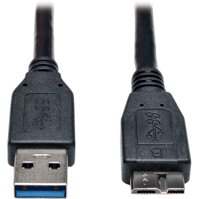 Tripp Lite USB 3.0 SuperSpeed Device Cable (A to Micro-B M/M) Black, 3-ft. U326-003-BK