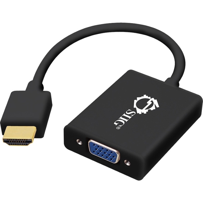 SIIG Aluminum HDMI to VGA Adapter Converter with Audio CE-H22311-S1