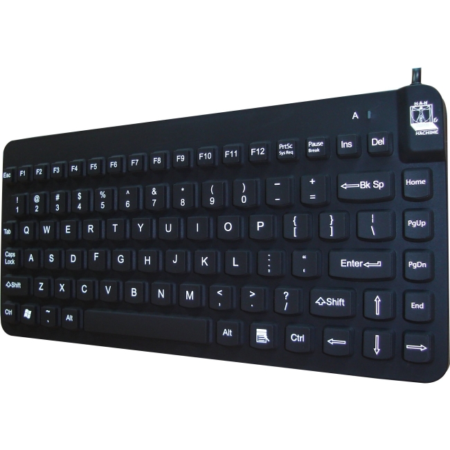 Man & Machine Premium Waterproof Disinfectable Silent 12" Keyboard SCLP/MAG/B5