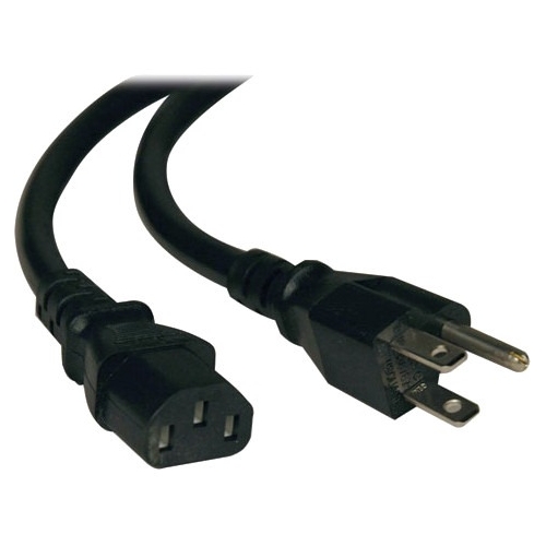 Tripp Lite Heavy-Duty Computer Power Cord, 14AWG 15A (NEMA 5-15P to IEC-320-C13) 3-ft. P007-003