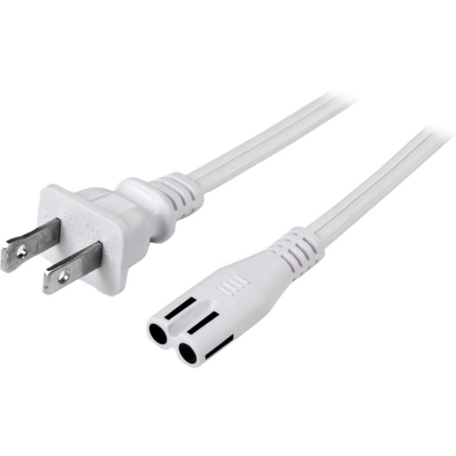 StarTech.com 6 ft White Standard Laptop Power Cord - NEMA 1-15P to C7 PXT101NB6W
