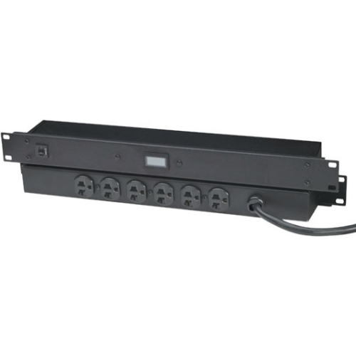 Black Box 20-Amp Power Strip with Digital Ammeter, Rackmount PS365A-R2