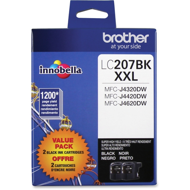 Brother Brother LC207 Super High Yield Ink Cartridges LC2072PKS