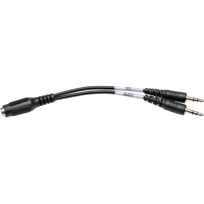 Tripp Lite 6-in. 4-Position Female to (x2) 3-Position Male Audio Adapter Cable P318-06N-FMM