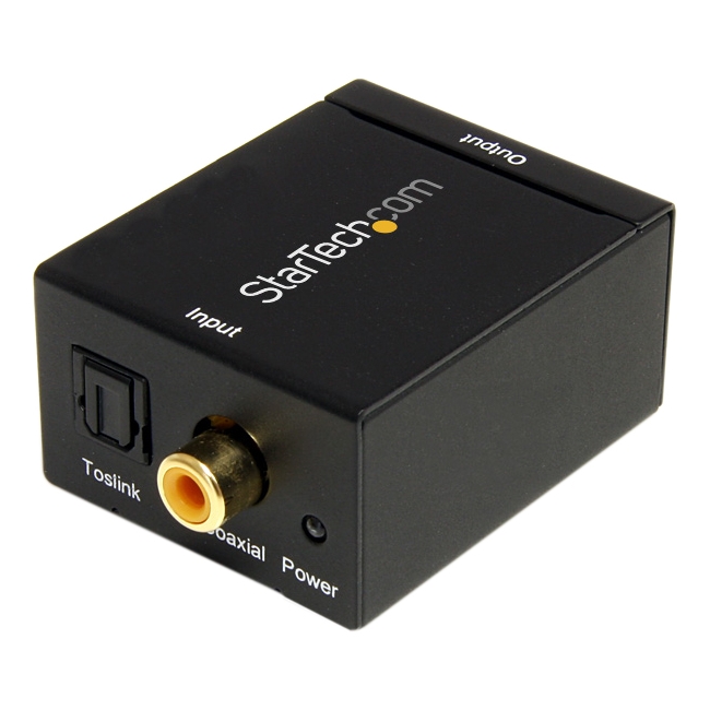 StarTech.com SPDIF Digital Coaxial or Toslink to Stereo RCA Audio Converter SPDIF2AA