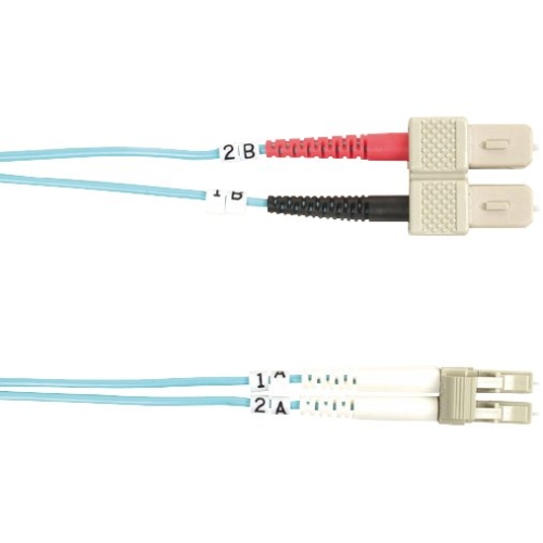 Black Box 10-GbE 50-Micron Multimode Value Line Patch Cable, SC-LC, 10-m (32.8-ft.) FO10G-010M