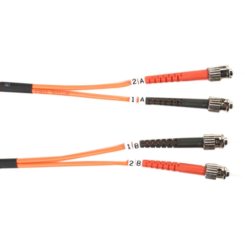 Black Box 62.5-Micron Multimode Value Line Patch Cable, ST-ST, 1-m (3.2-ft.) FO625-001M-STST