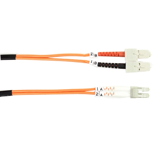 Black Box 62.5-Micron Multimode Value Line Patch Cable, SC-LC, 2-m (6.5-ft.) FO625-002M-SCLC