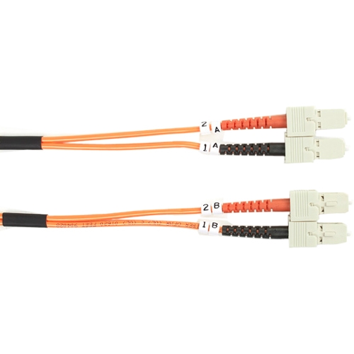 Black Box 62.5-Micron Multimode Value Line Patch Cable, SC-SC, 2-m (6.5-ft.) FO625-002M-SCSC