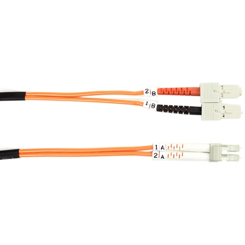 Black Box 62.5-Micron Multimode Value Line Patch Cable, SC-LC, 3-m (9.8-ft.) FO625-003M-SCLC