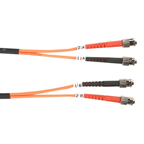 Black Box 62.5-Micron Multimode Value Line Patch Cable, ST-ST, 3-m (9.8-ft.) FO625-003M-STST