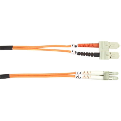 Black Box 62.5-Micron Multimode Value Line Patch Cable, SC-LC, 5-m (16.4-ft.) FO625-005M-SCLC