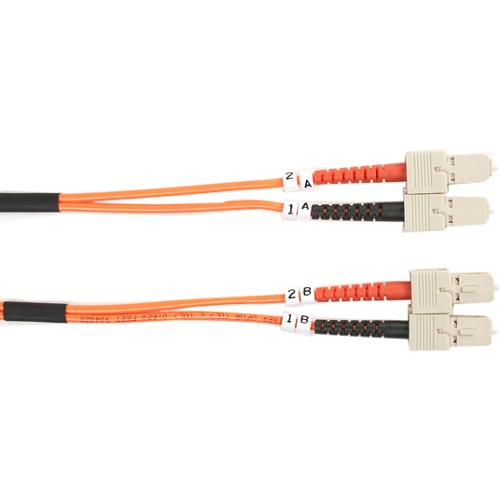 Black Box 62.5-Micron Multimode Value Line Patch Cable, SC-SC, 3-m (9.8-ft.) FO625-003M-SCSC