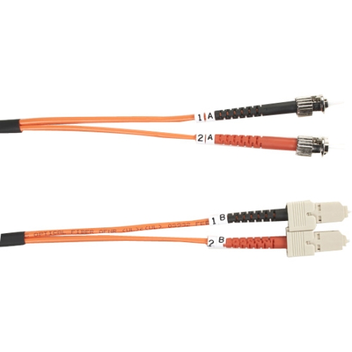 Black Box 62.5-Micron Multimode Value Line Patch Cable, ST-SC, 5-m (16.4-ft.) FO625-005M-STSC