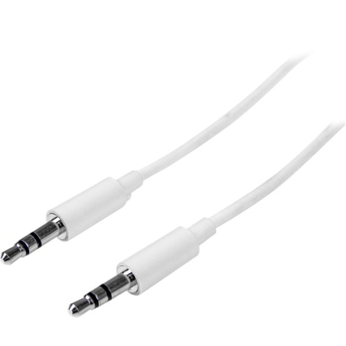StarTech.com 1m White Slim 3.5mm Stereo Audio Cable - Male to Male MU1MMMSWH