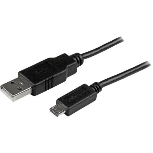 StarTech.com 15cm Mobile Charge Sync Micro USB Cable - A to Micro B USBAUB15CMBK