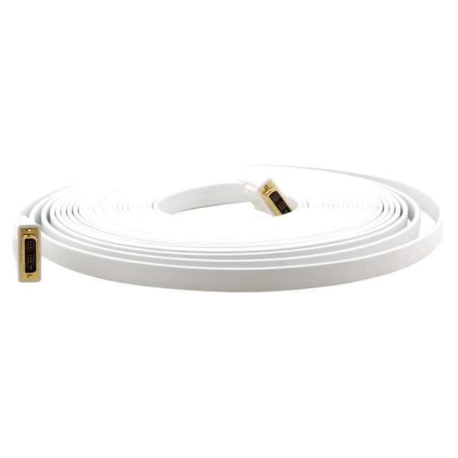 Kramer DVI (M) to DVI (M) Flat White Cable C-DM/DM/FLAT(W)-3