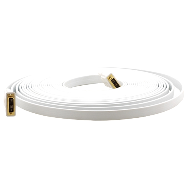 Kramer DVI (M) to DVI (M) Flat White Cable C-DM/DM/FLAT(W)-6