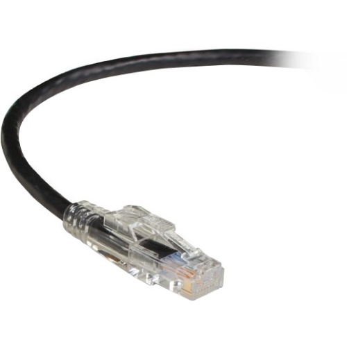 Black Box GigaBase 3 CAT5e 350-MHz Lockable Patch Cable (UTP), Black, 3-ft. (0.9-m) C5EPC70-BK-03