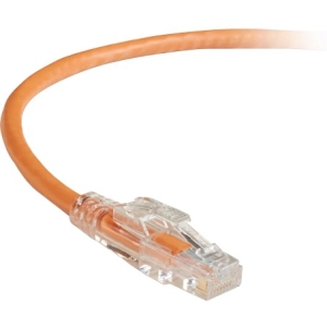 Black Box GigaTrue 3 CAT6 550-MHz Lockable Patch Cable (UTP), Orange, 3-ft. (0.9-m) C6PC70-OR-03