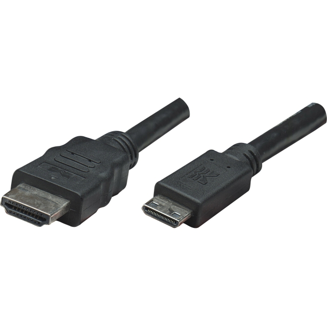 Manhattan 3D, Mini HDMI Male to HDMI Male, Shielded, Black, 1.8 m (6 ft.) 304955