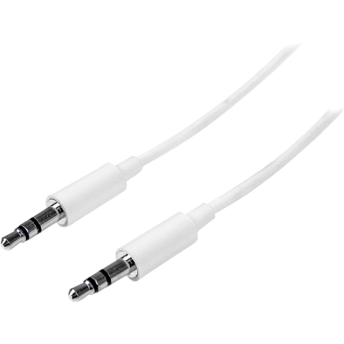 StarTech.com 3m White Slim 3.5mm Stereo Audio Cable - Male to Male MU3MMMSWH