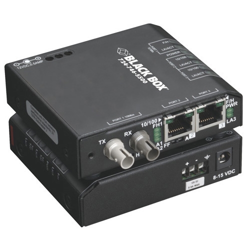 Black Box Hardened Media Converter Switch LBH100A-H-ST-12