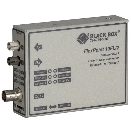 Black Box FlexPoint 10BASE-FL to BNC Media Converter LMC211A-MM