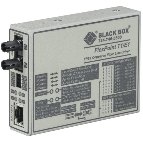 Black Box FlexPoint T1/E1 to Fiber Converter MT660A-MM