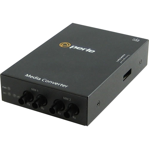 Perle Gigabit Ethernet Fiber to Fiber Stand-Alone Media Converter 05060494 S-1000MM-M2ST2