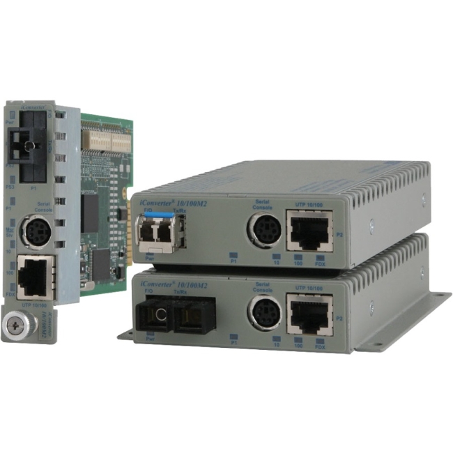 Omnitron iConverter 10/100M2 Transceiver/Media Converter 8919N-0-A 8919N-0-x