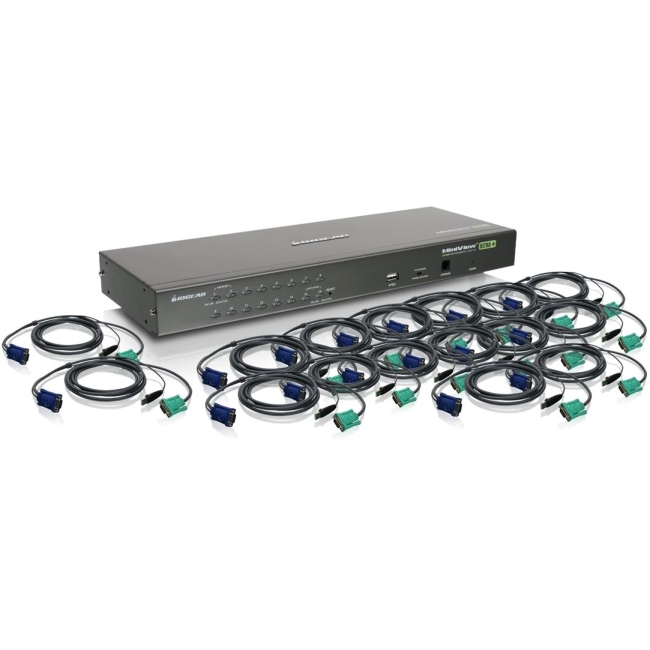 Iogear 16-Port USB PS/2 Combo KVM Switch with USB KVM Cables GCS1716KITUTAA