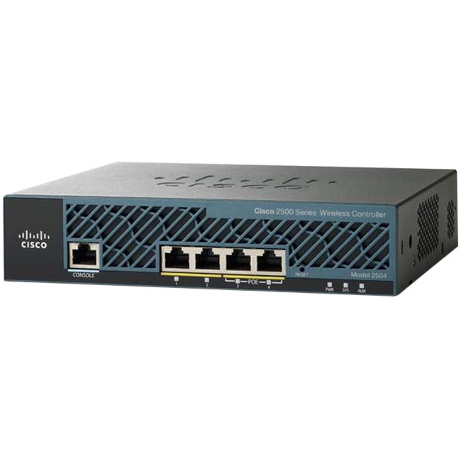 Cisco Wireless Controller with 6 AP Licenses AIR-CT2504-6-K9 2504